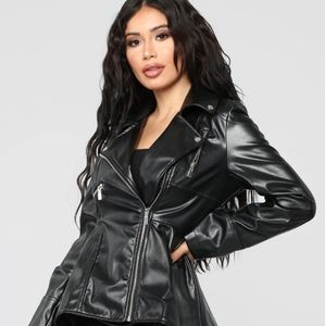 Leather jacket faux